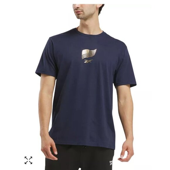 Reebok Men's Medal State of Mind Graphic Regular-Fit T-Shirt - Navy Size M - Picture 1 of 7